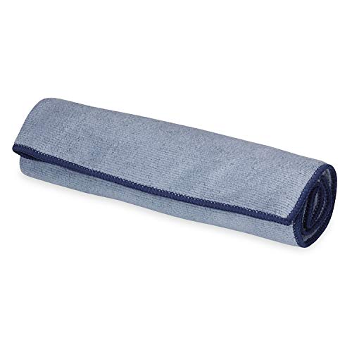 Gaiam Yoga Hand Towel, Microfiber, 30"x20" (Black/White) - color: Blue Shadow
