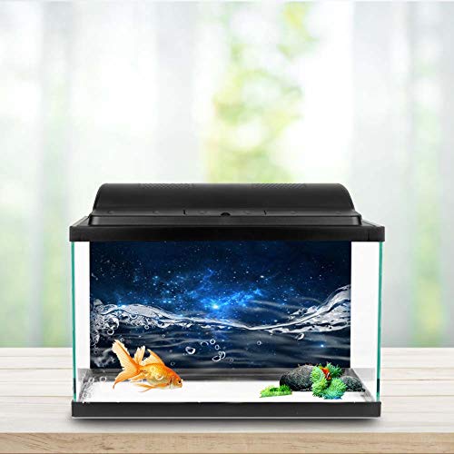 Fish Tank Background Poster, Aquarium Decoration Paper, PVC Adhesive Star Dust Backdrop for Fish Tank, Cichlid Decor, Accessories (122 * 46cm) - size: 122*46cm