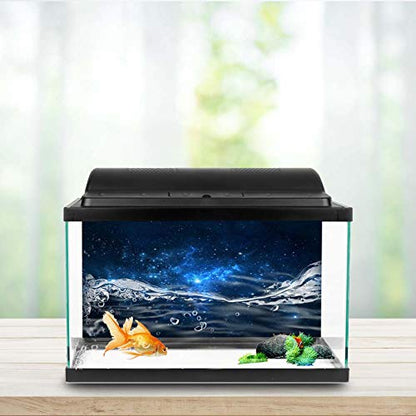Fish Tank Background Poster, Aquarium Decoration Paper, PVC Adhesive Star Dust Backdrop for Fish Tank, Cichlid Decor, Accessories (76 * 46cm) - size: 76*46cm
