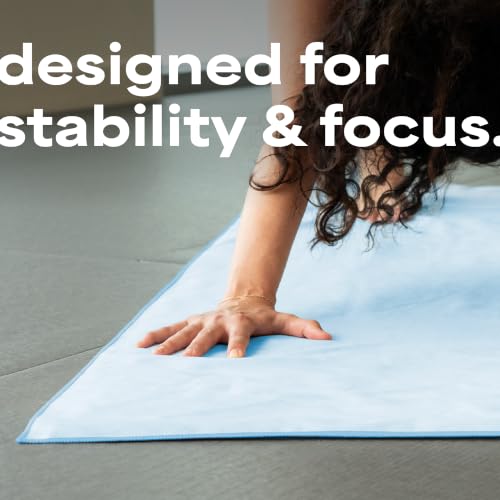 S&T INC. Aura Microfiber Yoga Mat Towel, 2 Pack, 26.5" x 72", Blue - color: Blue 2pk