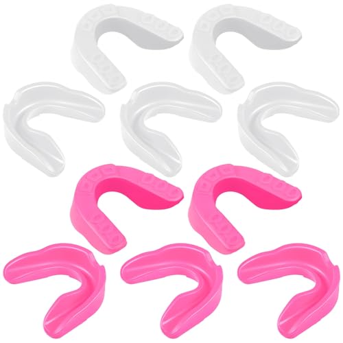 Frienda Adult Mouth Guards for Sports with Case - color: White,pink