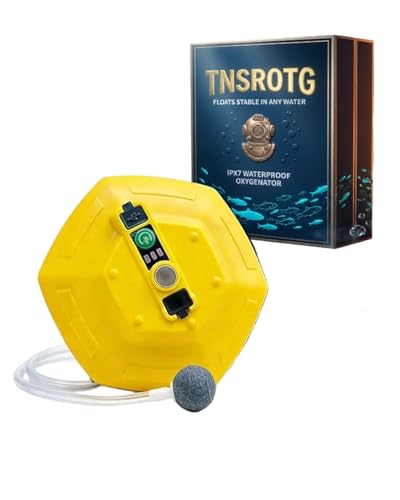 IPX7 Waterproof Floating Aerator Portable Rechargeable Air Pump Oxygenator Bubbler Battery for Live Bait Minnow Fish Tank Aquarium Saltwater Fishing Bucket Continuous Flow 3000mAh - color: 1pc