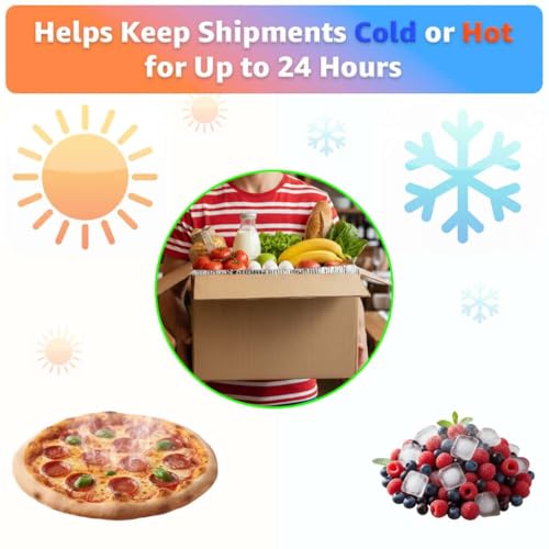 Insulated Box Liner for Frozen Food, Meat, or Fish, Foil Thermal Shipping Bag, 10 Pack 20 x 20 x 20