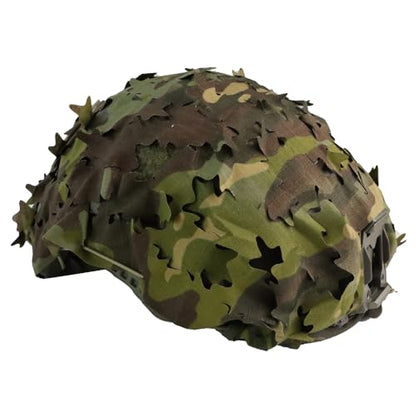 Tactical Helmet Cover Breathable Mesh Camo Camouflage Helmet Cover Great for Tactical Military Gear Combat Fast Helmet - color: DW