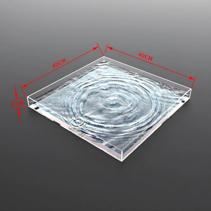Zfmnoyev Acrylic Water Tank Shallow Sink Tray, Photography Props Display Cabinet, Photography Tray for Shooting Low Water Tank, Table Storage Box(40x40x6cm/16x16x2in) - size: 40x40x6cm/16x16x2in