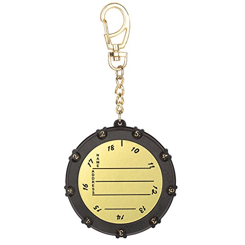 Alomejor Score Counter 18 Hole Stroke Score Counter Keeper Scoring Bag Tag with Keychain