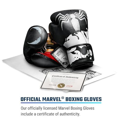 Hayabusa Marvel Hero Elite Boxing Gloves - color: Venom, size: 12oz