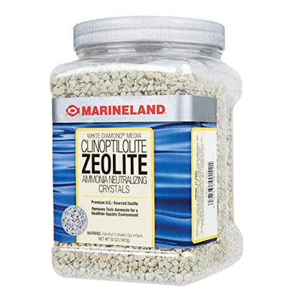 Marineland White Diamond 50 Ounces, Removes Toxic Ammonia, Aquarium Filter Media
