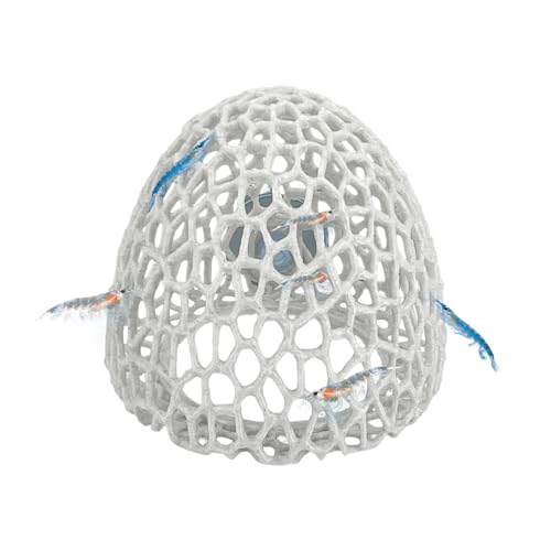 Cave with Suction Cup, Aquarium Betta Fish Hideout Habitat Decor, Stable Resting Hiding Place for Cherry Shrimp, Dwarf Shrimp, Guppy and Small Fish (White) - color: White