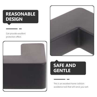 Beaupretty 6pcs Black Silicone Tank Corner Guards and Safety Bumpers Soft Impact Protection for Fish Tanks and Pet Carriers Medium Size