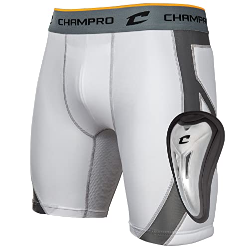 Champro Wind Up Compression Polyester/Spandex Sliding Short W/Cup, Adult - size: X-Large