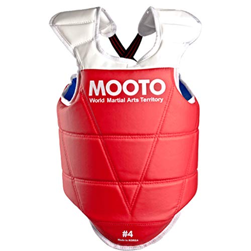 MOOTO Korea Taekwondo Reversible Chest Guard Approved Protector Gear MMA TKD (1_XS)