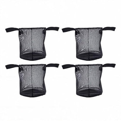 Zunate 4PCS Mesh Pond Plant Baskets, Reusable PVC Pond Planting Bags with Handles, Heavy Duty Tear Proof Containers for Garden Bog Plants, Aquarium Flower Vegetable Planter (Round) - size: Round
