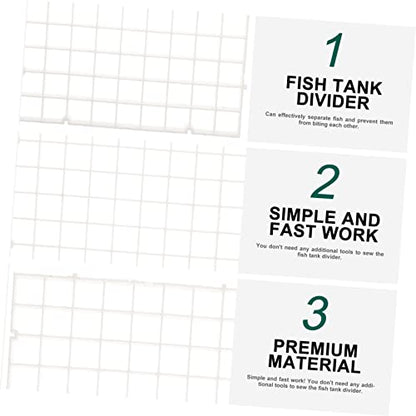 6pcs Aquarium Divider Isolation Board Cups Mesh Divider for Fish Tank for Breeding and Separating Fish and Water Permeable Design