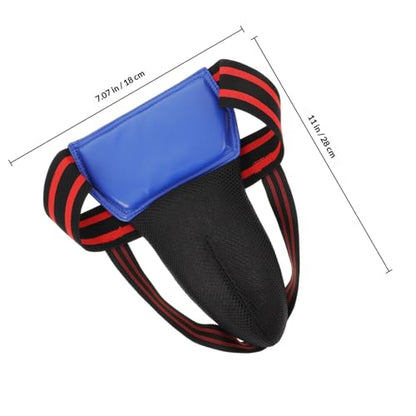 Abaodam Men’s Boxing Groin Protector Cup Blue Athletic Pelvic Guard Boxing Sparring Gear Suitable for Taekwondo Karate MMA Combat Sports Training