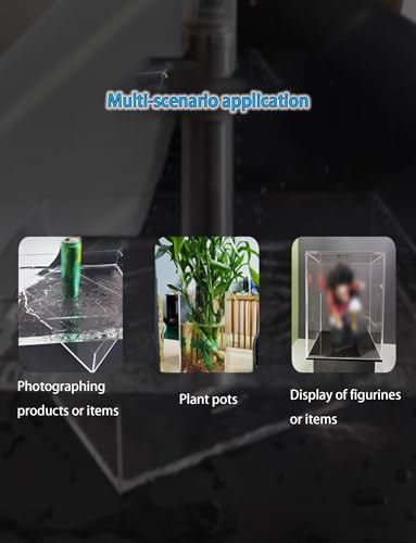 Multi-Purpose Transparent Acrylic Shallow Sink & Storage Box - Water Tank for Photography, Fish Tank, Coffee Tray, Cosmetics Organizer - Tabletop Display for Studio, Home, Office Use(30x20x10cm/11.8x8
