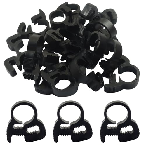 Murtenze 20 Pack Double Gripping Nylon Hose Clamps, Adjustable Plastic Snap Grip Hose Clamps for Connecting Fastening Pipes (8.1-8.6mm (5/16inch)) - size: 8.1-8.6mm (5/16inch)-20Pcs