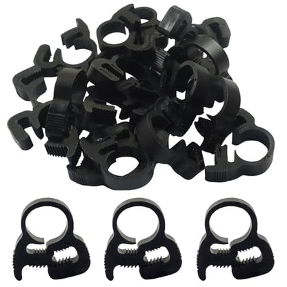 Murtenze 20 Pack Double Gripping Nylon Hose Clamps, Adjustable Plastic Snap Grip Hose Clamps for Connecting Fastening Pipes (15.2-17.0mm (5/8inch)) - size: 15.2-17.0mm (5/8inch)-20Pcs
