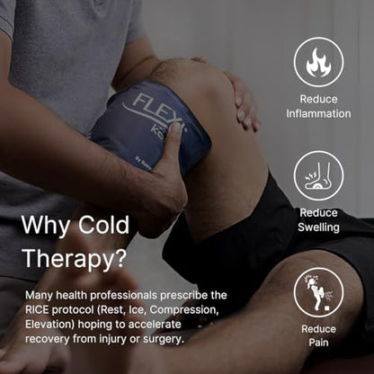 FlexiKold Gel Neck Ice Pack (23" X 8" X 5") - Reusable Cold Pack Compress (Therapy for Pain, Injuries of Neck, Lower Back, Shoulder, wrap Around Knee, Foot, Thigh, Elbow) - A6301-COLD - style: Neck