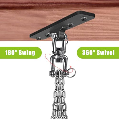 Dolibest Heavy Bag Hanger Bundle: Wall Ceiling Mount Hook with 360° Rotation & Heavy Duty I-Beam Hanger for Boxing, Muay Thai Training, and More (600 LB Capacity)
