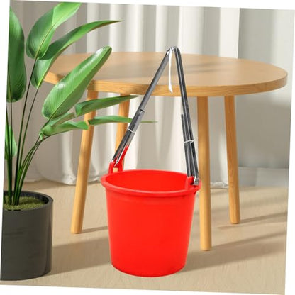 BESPORTBLE Fishing Bucket Organizer Heavy Duty Stainless Steel Clip Bucket Rack for Agricultural Kitchen Pail Shoulder Strap