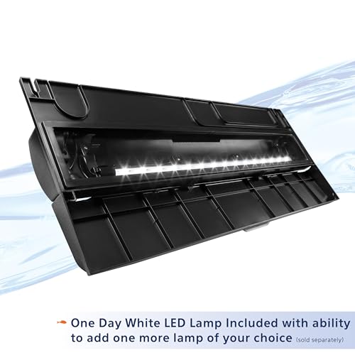 Aqueon LED Deluxe Fish Tank Aquarium Full Hood, Black, 30 Inch - size: 30"