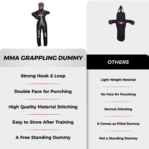 DEFY Vinyl Jiu Jitsu MMA Grappling Dummy Judo Martial Arts Punching Bag Karate - size: 6 Feet
