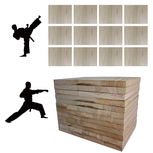 12pcs Taekwondo Karate Breaking Boards,17mm,13mm,9mm Thicknesses Breaking Boards Martial Arts,Wood Boards for Breaking,ata Taekwondo Rebreakable Boards Practice Performing for Adult. - size: 15mm