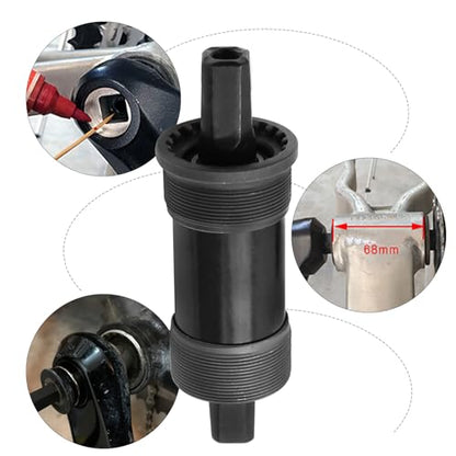 Hoypeyfiy Bike Bottom Bracket Mountain Bike Square-Taper Bottom Bracket Bicycles 68mm Replacement for Shimano Tourney TX800 Series (68x118mm) - size: 68*118mm