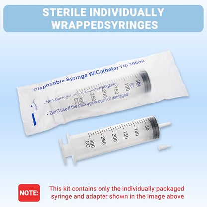 5Pack 300ml Syringe, Large Syringe for Thick Liquids with Tip Adapter, for Feeding Pets, Liquid Refilling, Drawing, Scientific Labs, Oil Transfer, Plant Watering & Refilling - style: 300 ML