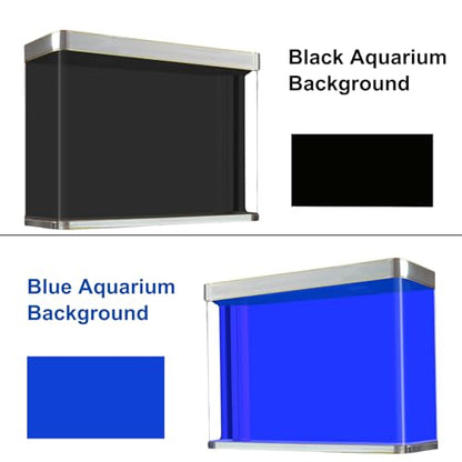 ELEBOX Aquarium Background Blue Black Fish Tank Background Wallpaper Double-Sided Aquarium Backing, Aquarium Decorations for 10 Gallon Aquarium 11.8" x 16.5" - size: 11.8" H x 16.5" L