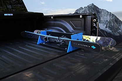 TRAPSKI Mobile Wide Stance Snowboard Racks Marine Grade HDPE Plastic | UV Protected | Premium Strap Included | 3 Year Warranty | Made in The USA | Veteran Owned Business (Black, Double) - color: Black, size: Double