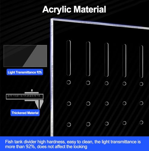 5 10 20 29 40 55 75 Gallon Aquarium Divider to Separate Fry from Parents, Acrylic Isolation Grid Board, Panel A Betta Fish Tank Flapper Accessories(Large Fish,29gal (40x60cm)) - color: Large Fish, size: 29gal (40x60cm)