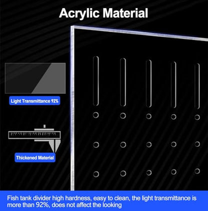 5 10 20 29 40 55 75 Gallon Aquarium Divider to Separate Fry from Parents, Acrylic Isolation Grid Board, Panel A Betta Fish Tank Flapper Accessories(Large Fish,29gal (40x60cm)) - color: Large Fish, size: 29gal (40x60cm)