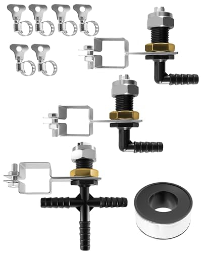 Spray Boom Repair Kit, Sprayer Parts Including 8001-VS Spray Tips, 3/8" Nozzle Body(Cross & Elbow), 50 Mesh Tip Screens and Boom, Nozzle Caps & Retaining Nuts, 1" Square Boom Clamps