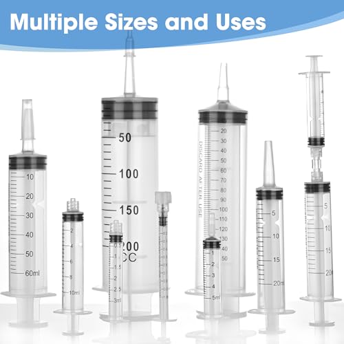 150 ml Large Syringe for Liquids, Syringe Without Needle, for Thick Liquids, 3 Pack Individually Wrapped - style: 150 mL