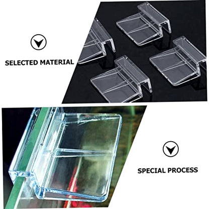 Abaodam 10pcs Acrylic Support Frames for Fish Tank Cover Durable Brackets for Glass Stable Clips for Aquarium Lid Convenient Support Rack for Fish Tanks