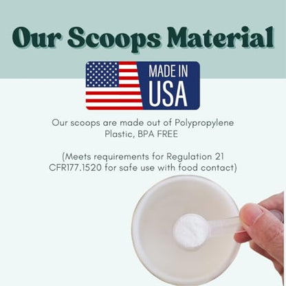 2 Tablespoon (1 Oz. | 6 Teaspoon | 29.6 mL) Long Handle Plastic Measuring Spoon for Coffee, Protein Powder, Spices, Grains, Dry Goods – Food-Grade BPA-Free (Pack of 10)