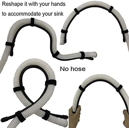 Universal Adjustable Shape Drain Hose Guide Assembly for Kitchen Sink Laundry Tub Washing Machine Discharge Hose Clip Hose Holder Fits All Drain Hose - You can Mold it to fit Your Needs.