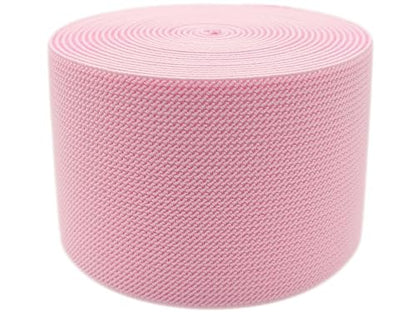 Pink Blue Wide Knit Elastic Band 3" x 5yd for Sewing - color: Pink