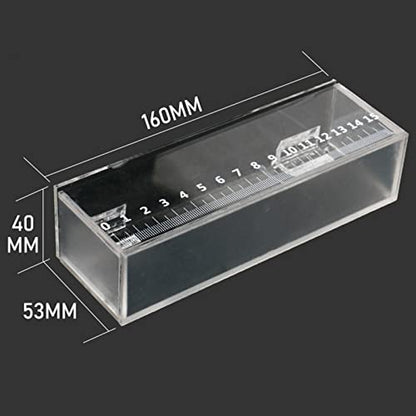 MagiDeal Fishing Fish Viewing Box Acrylic with Lid Mini Aquarium Outdoor Indoor Small Portable Safe Fish Breeder Hatching Boxes with Scale