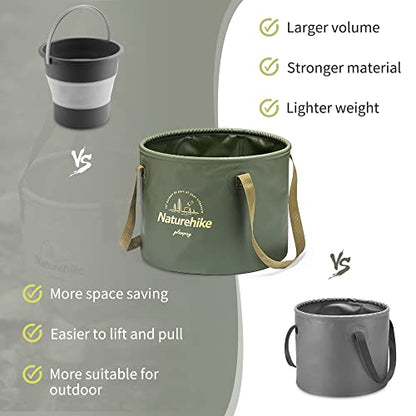 Naturehike Multifunctional Collapsible Water Basin, Folding Tub, Portable Bin, Lightweight Foldable Bucket with Handles for Camping, Dish Washing, Laundry, Fishing, Hiking