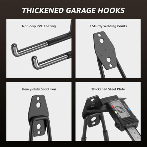 Heavy Duty Garage Hooks for Storage & Hanging Items, 40-Pack - color: 40-Pack Set Black