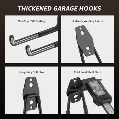 Heavy Duty Garage Hooks for Storage & Hanging Items, 40-Pack - color: 40-Pack Set Black