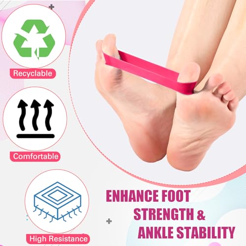 WinnerWhy 5 Pack Toe Exercise Bands Stretcher Separator Spacer,Pink - color: Pink