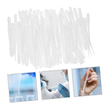 100pcs Plastic Pipettes Graduated Eye Droppers Oil Transfer Disposables for Lab Science Art DIY Projects Medicine Aquarium
