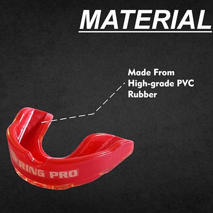 Mouth Guard for Boxing, MMA, Football, Basketball, Hockey, and All Contact Sports, Custom Fit for Adults and Youth, Teeth and Gum Protection - color: Red