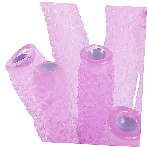 Lurrose 9Pcs Fish Tank Desktop Artificial Plant Coral Reef Accessories Mini Crafts Fish Decorations for Tank Fake Coral Decoration Reef Small Aquarium Delicate