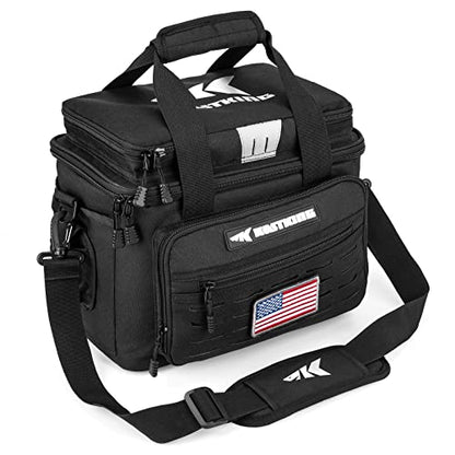 KastKing Fishing Tackle Bags - Saltwater & Freshwater Fishing Bags - Water Resistant, Padded Shoulder Strap - Gear Storage - color: Black-Medium, size: Medium