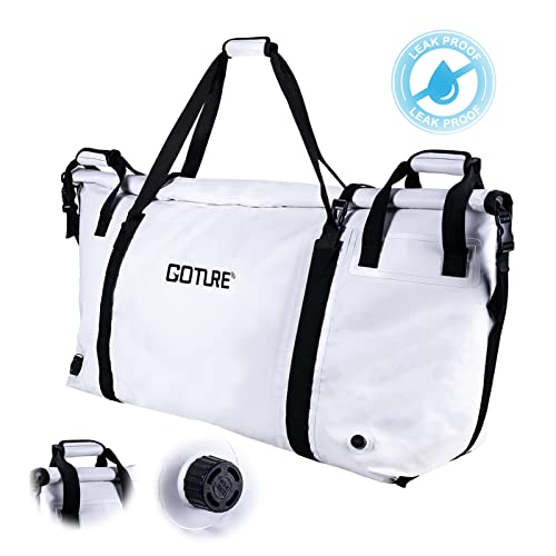 Goture Insulated Fish Cooler Bag,Travel Insulated Cooler Bag,Monster Leakproof Fish Kill Bag, Portable Small/Medium/Large Cooler Bag for Outdoor Travel Camp Beach Picnic with Drain Plug - color: Large-58.3x11.8x23.6in